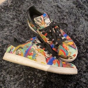 adidas women sneaker shoes with nice printer